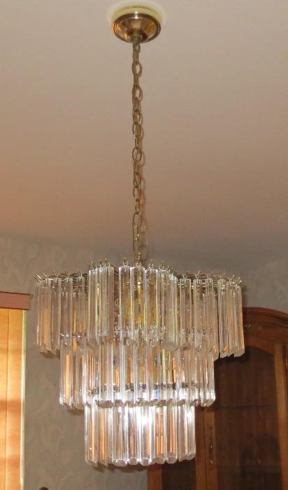 Stunning lucite prism chandelier