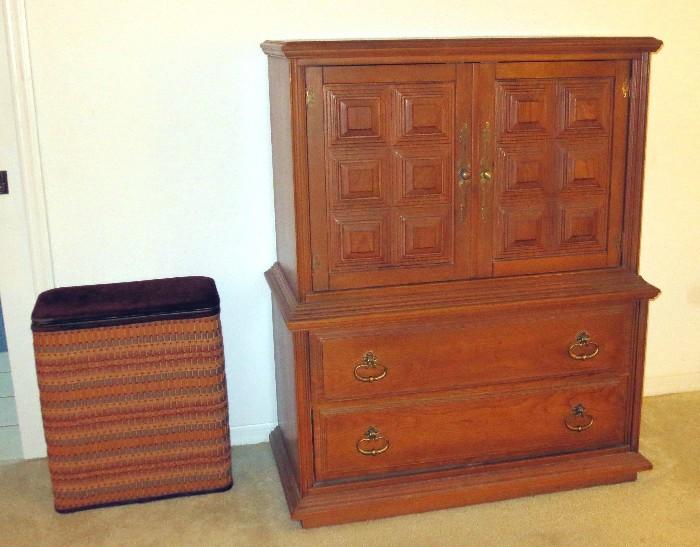 Stanley Furniture wardrobe tall chest with hamper