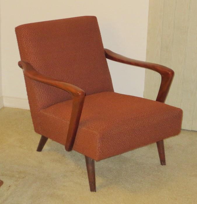 Vintage 1950's Mid Century Modern upholstered chair