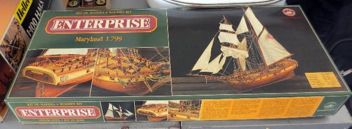 Enterprise Maryland 1.799 Scale Wooden Ship Model in box
