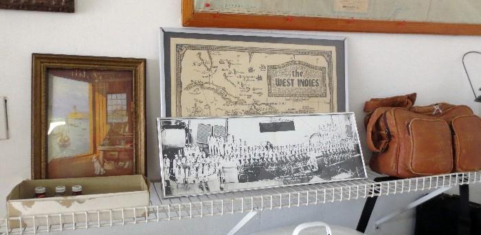 Navy photo with other wall hangings