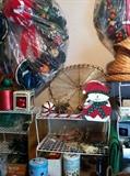 large selection of Christmas decorations