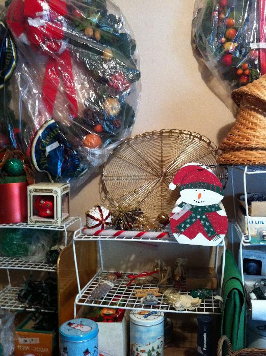                large selection of Christmas decorations