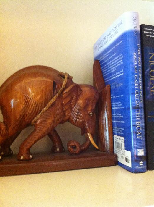         elephant bookends purchased in South Africa 