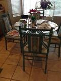 Southwest style Glass Top Table and Chairs