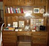 This is a built-in desk, NOT freestanding,  so it stays with the home!  All items ON desk and shelves ARE for sale!