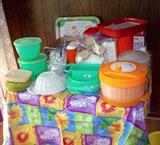 Lots and lots of tupperware!  All reasonably priced!