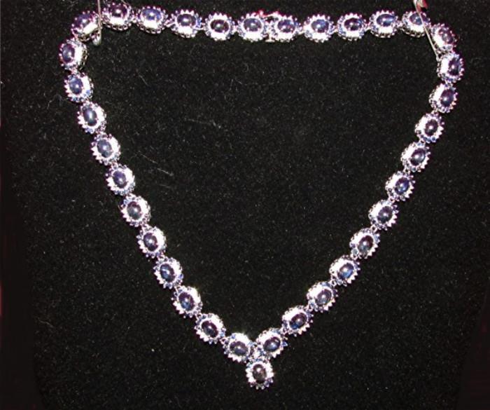 Approximately 40ct Sapphire & Diamond Necklace