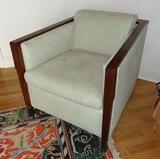 Baker contemporary leather club chair