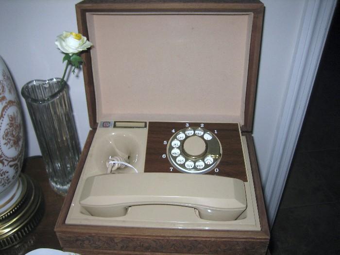 1950's Executive phone in wooden box.