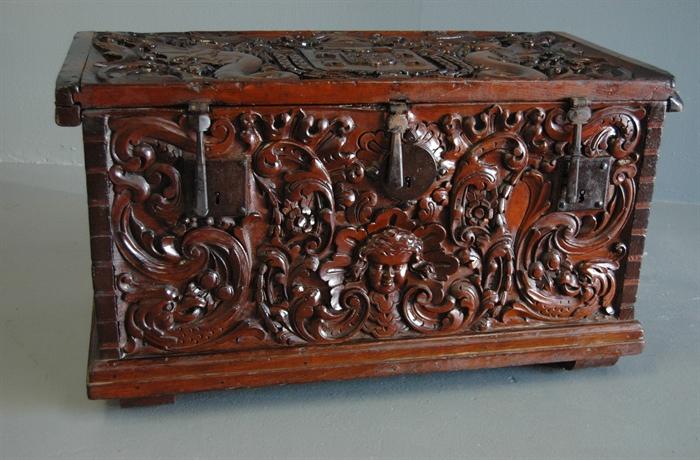 1800s carved chest