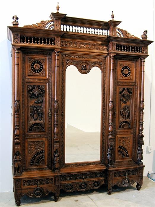 Continental carved armoire