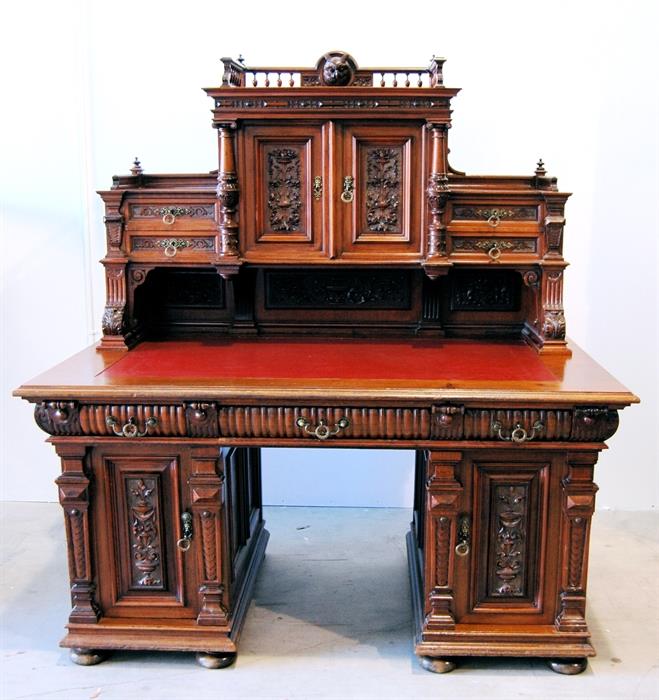 Continental carved desk