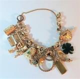 14K gold bracelet with charms