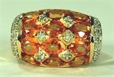 Citrine & diamond ring