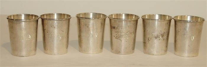 6 sterling julep cups