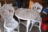 Plastic garden table & chairs