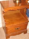 matching hard rock maple nightstand with drawer