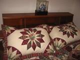 matching 1950s Art Deco full-size bed with mattress and box springs and frame