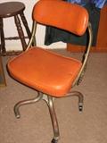 1950s orange secretary chair