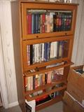 Solid wood for tiered bookcase with glassdoors