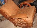 1950s Western wagon wheel rocker