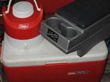 Four Coleman coolers