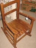 Childs wooden rocker