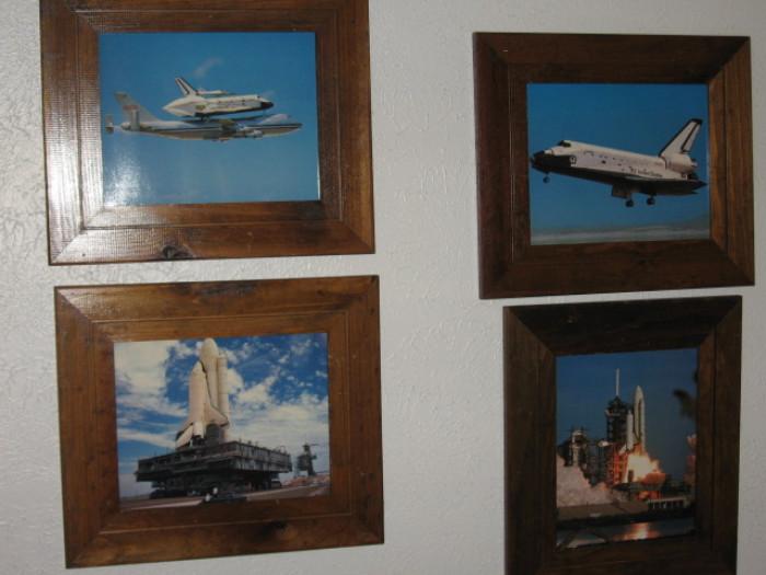 4 pictures of the space shuttle