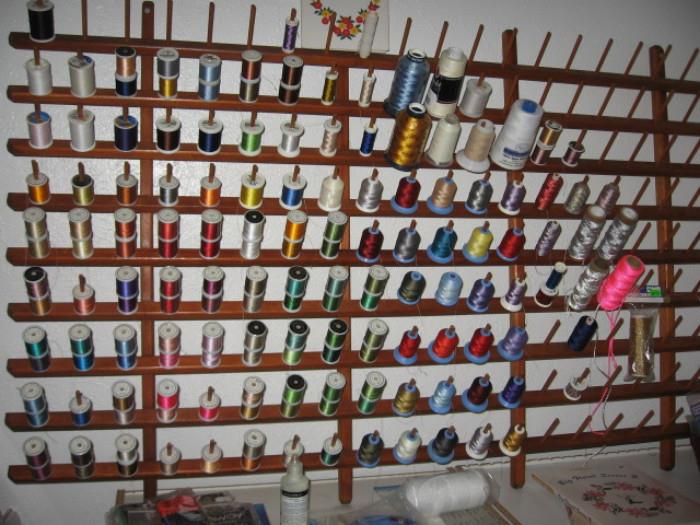 sewing thread and thread rack