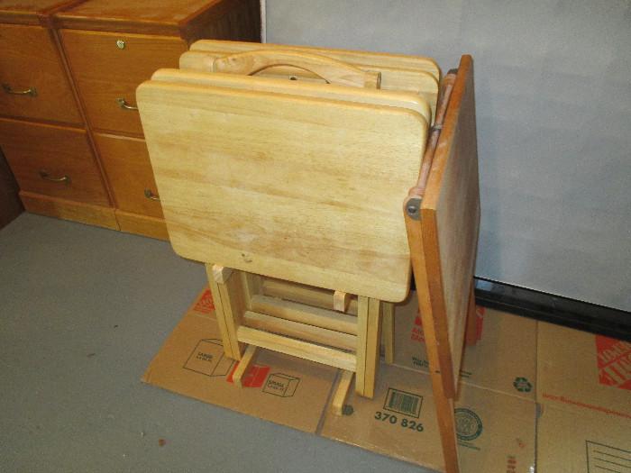 Wood TV Tray Tables