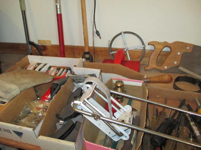 CAN CRUSHER and assorted tools