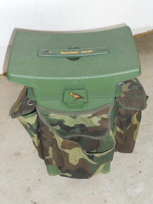 Camouflage Woodstream Hunter's Seat with Storage Compartments 