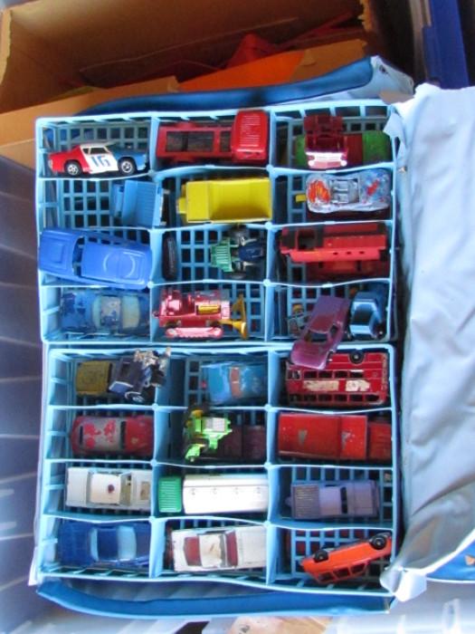 Vintage Matchbox and Hot Wheels cars...including carrying case