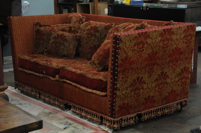 Pair of large upholstered sofas