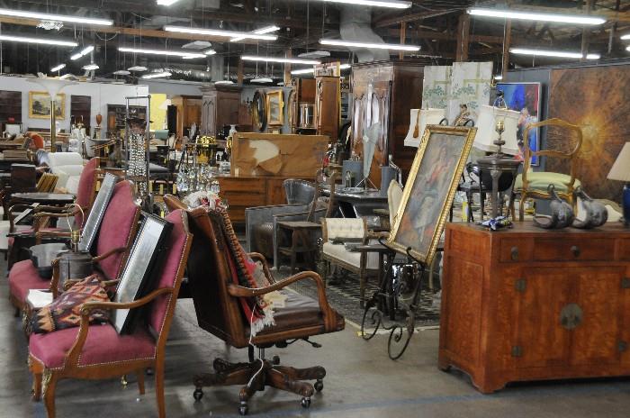 Antique and modern furniture