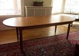 Extra long Knotty Pine dining table (Crate and Barrel) 
