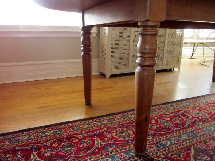 Extra long Knotty Pine dining table (Crate and Barrel) 