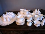 Royal Albert Bone China, England. Pattern: Memory Lane, service for 8, plus serving pieces