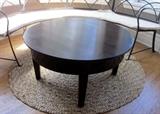 Round dark espresso coffee table