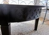 Round dark espresso coffee table