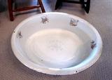Vintage enamel Baby's Bath, nursery rhyme pictures