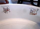 Vintage enamel Baby's Bath, nursery rhyme pictures
