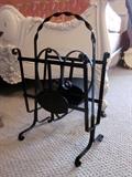 Wrought iron magazine rack