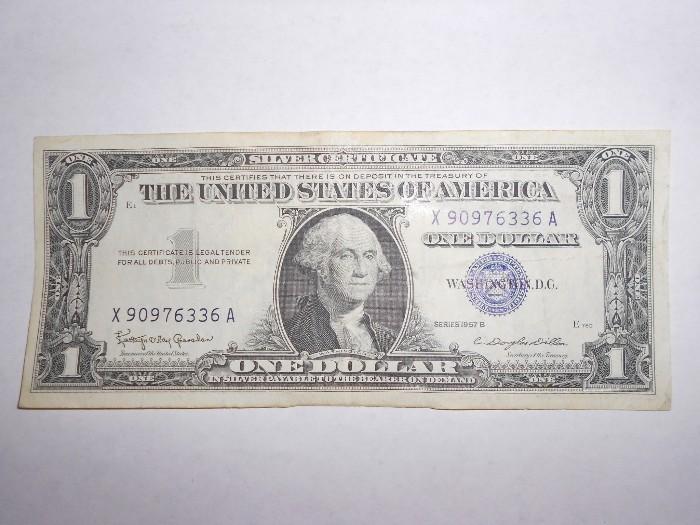 silver certificate series 1957B