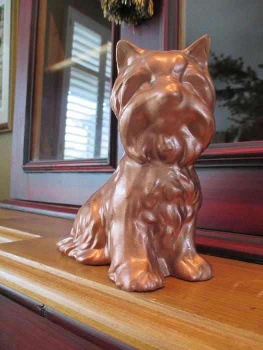 Plaster Dog Statue - Yorkie