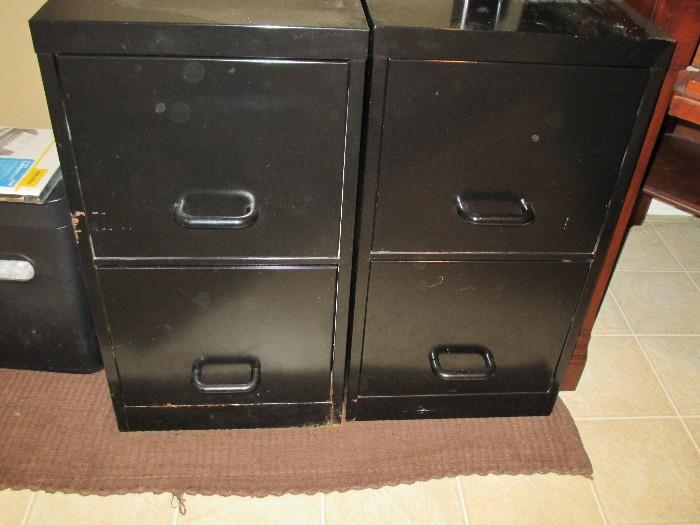 Two - 2 drawer file cabinets