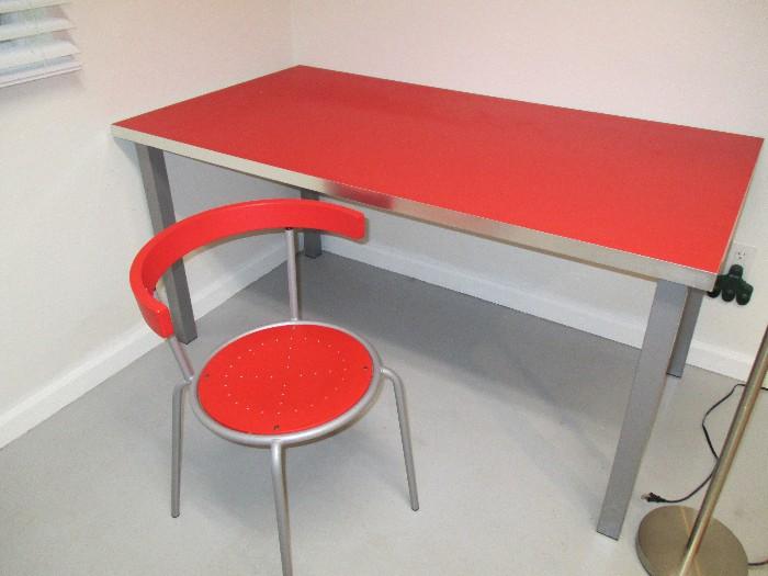 Ikea Red table and chair