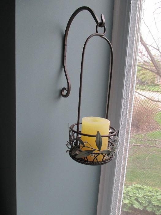 Pair of wall candle sconces