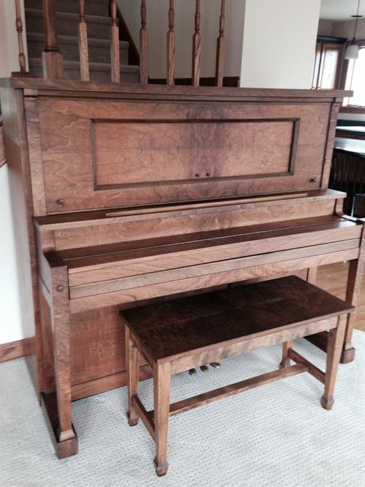 Player piano with hundreds of scrolls